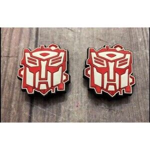 Two Transformers Autobots Jibbitz Shoe Charms For Crocs